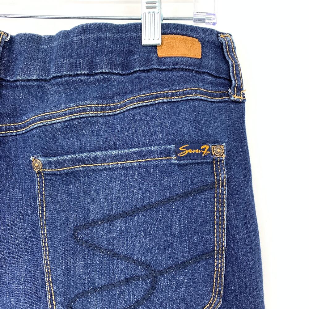 Seven7 Womens Size 14 Skinny Jeans Medium Wash Stretch Denim Mid Rise - Picture 3 of 6